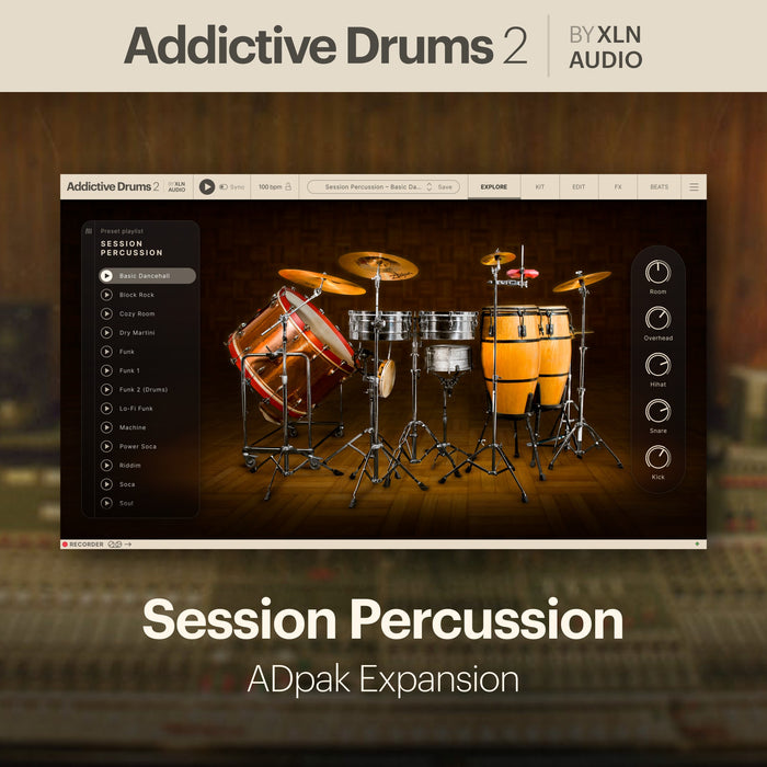 XLN Audio Addictive Drums 2: Session Percussion ADpak