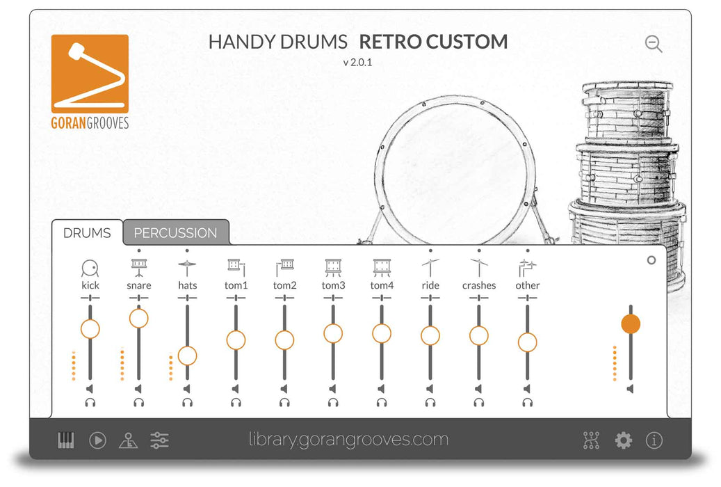 Goran Groves Library Handy Drums- RETRO CUSTOM V2