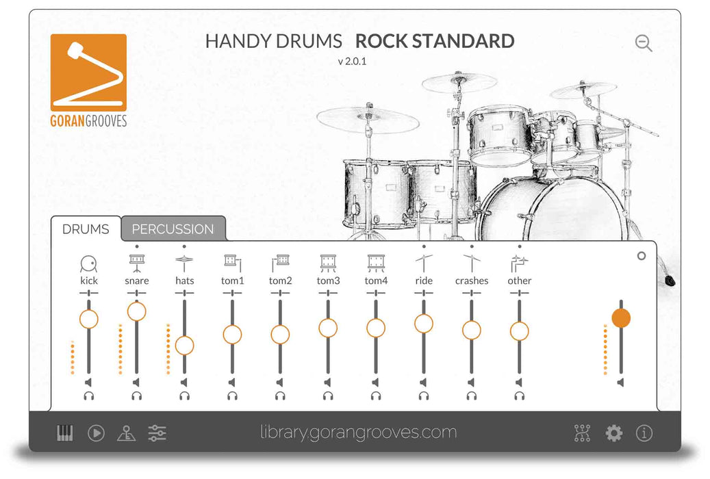 Goran Groves Library Handy Drums- ROCK STANDARD V2