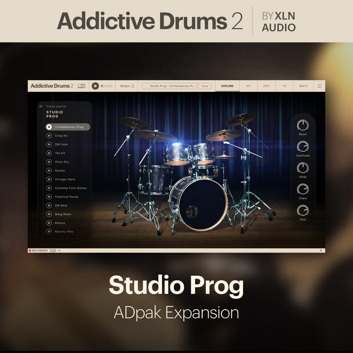XLN Audio Addictive Drums 2: Studio Prog ADpak