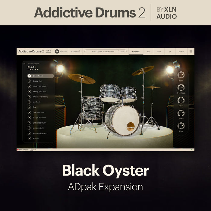 XLN Audio Addictive Drums 2: Black Oyster ADpak