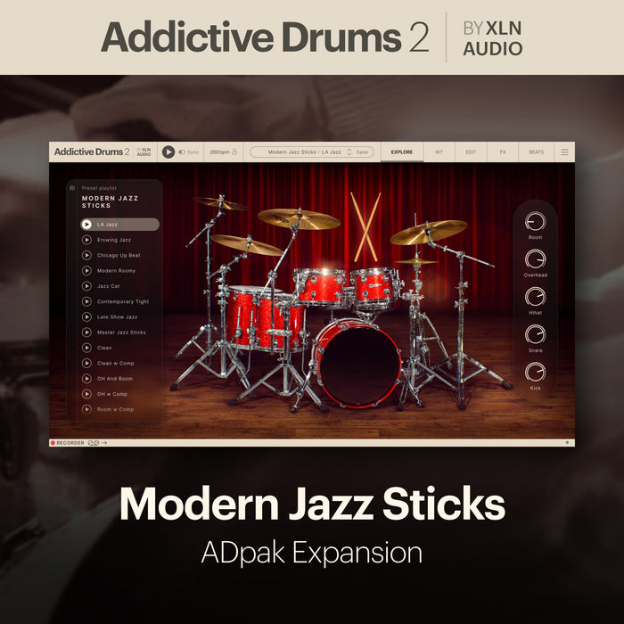 XLN Audio Addictive Drums 2: Modern Jazz Sticks ADpak