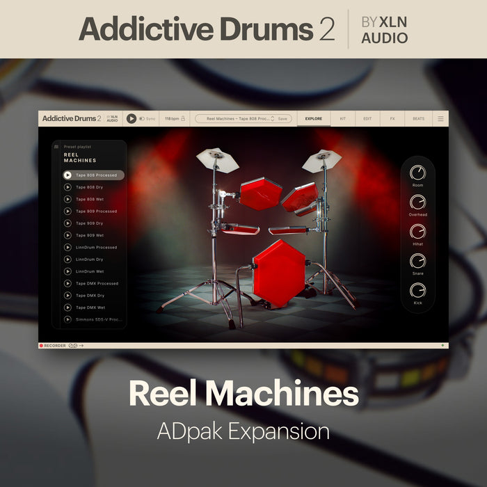 XLN Audio Addictive Drums 2: Reel Machines ADpak