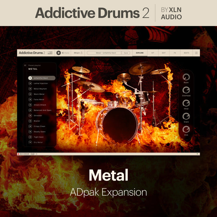 XLN Audio Addictive Drums 2: Metal ADpak