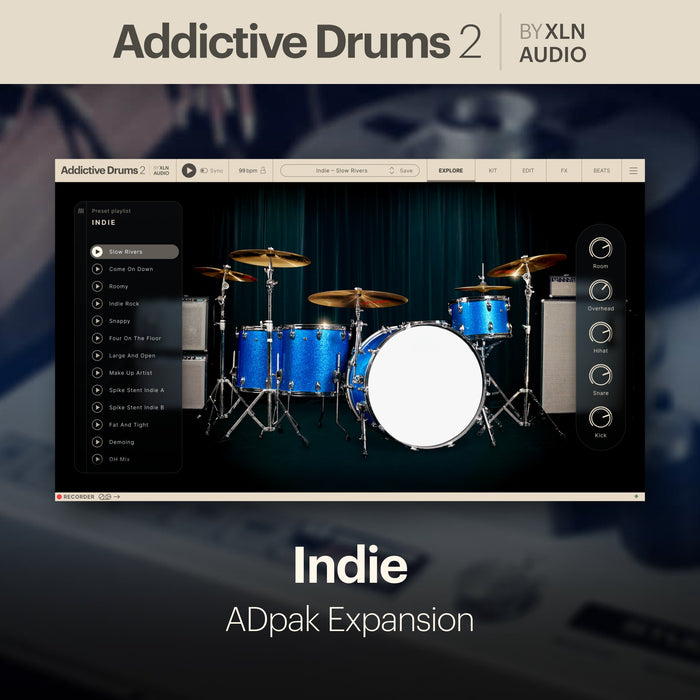 XLN Audio Addictive Drums 2: Indie ADpak