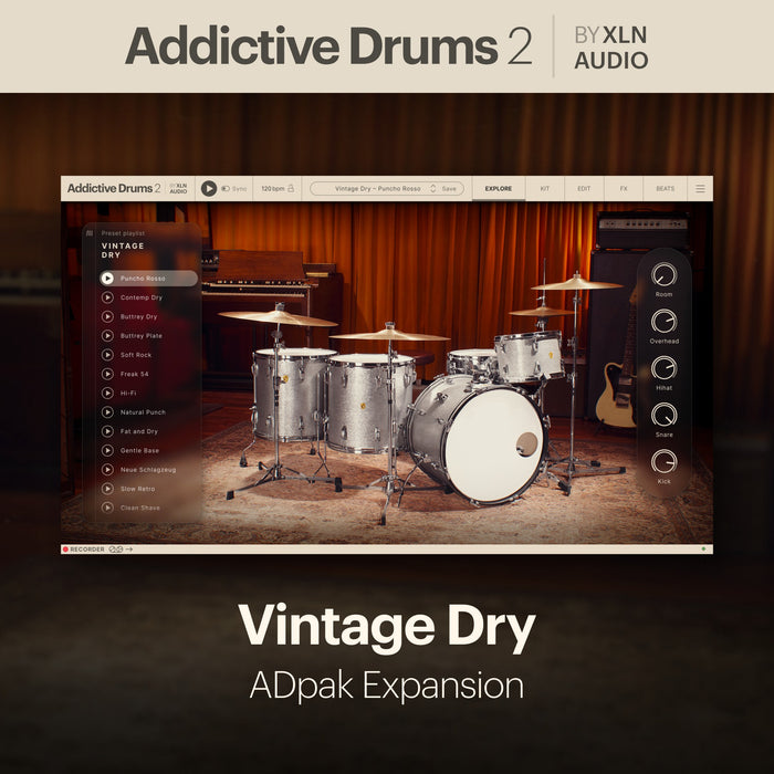 XLN Audio Addictive Drums 2: Vintage Dry ADpak