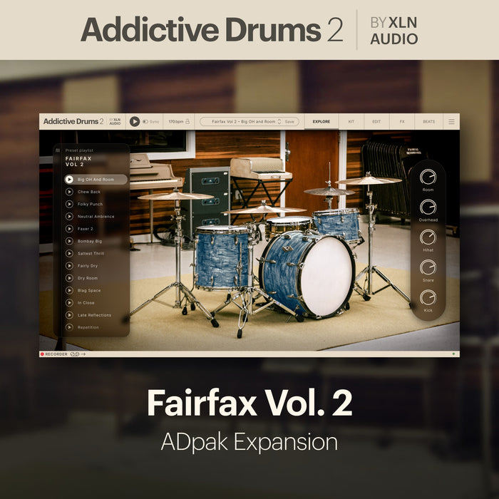XLN Audio Addictive Drums 2: Fairfax Vol. 2 ADpak