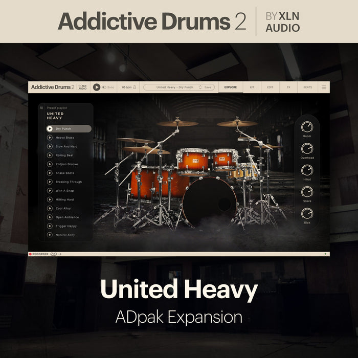 XLN Audio Addictive Drums 2: United Heavy ADpak