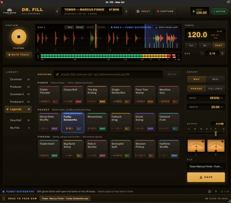 Yurt Rock Dr. Fill - Drum Fill Creator Plug-In