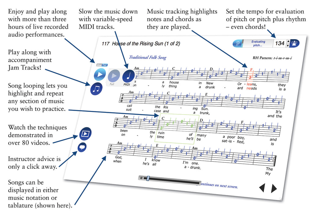 eMedia Guitar Method Deluxe Mac 10.5 to 10.14, 32-bit