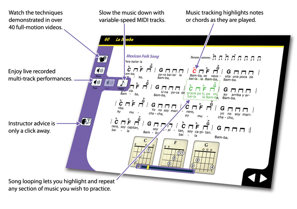 eMedia Guitar For Dummies Mac 10.5 to 10.14, 32-bit only
