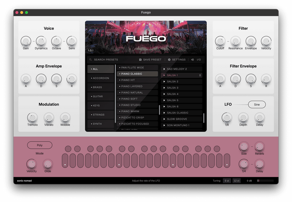 Sonicnomad FUEGO Latin Virtual Instrument