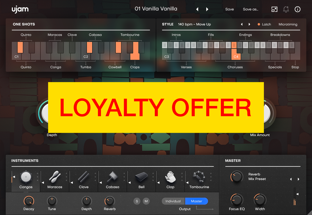 UJAM Groovemate LATIGO Loyalty Offer