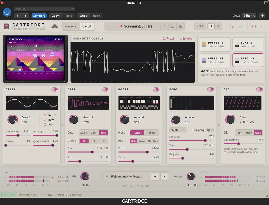 Yurt Rock CARTRIDGE - Console Era Drum FX Plug-In