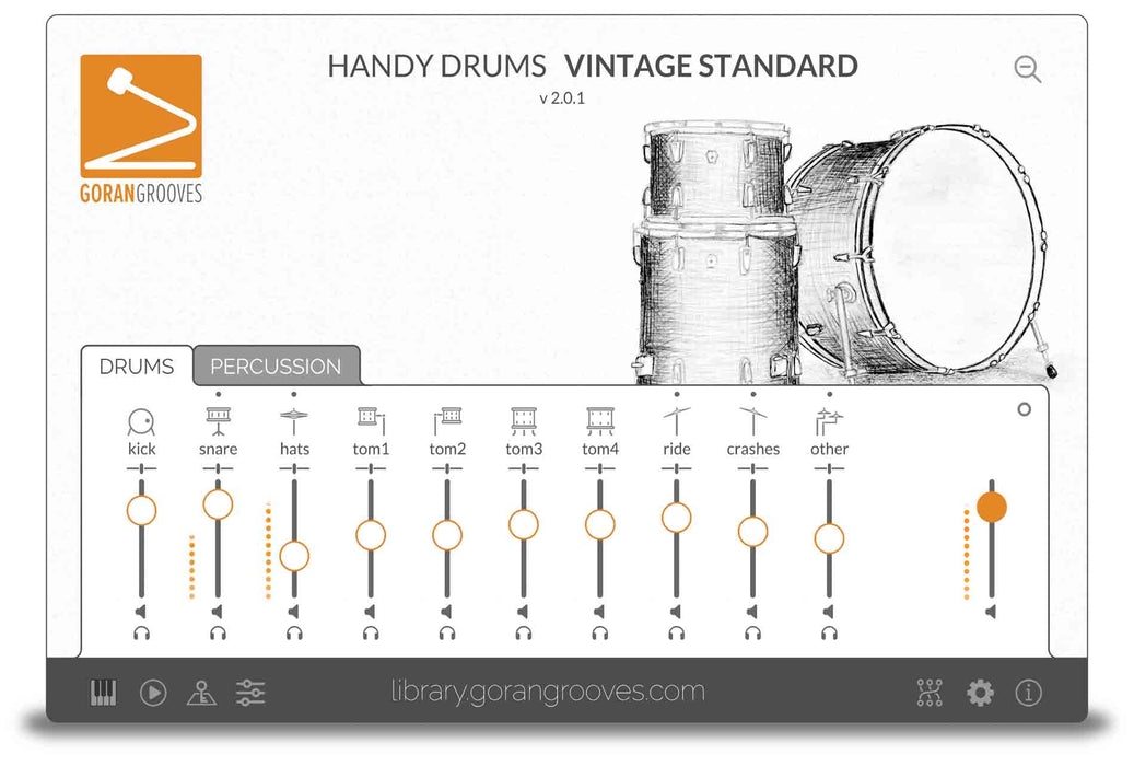 Goran Groves Library Handy Drums- VINTAGE STANDARD V2