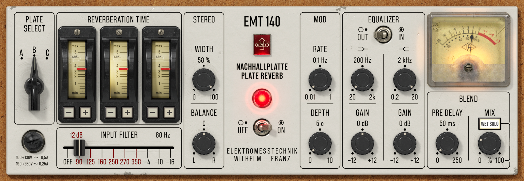 Universal Audio UAD EMT 140 Classic Plate Reverberator