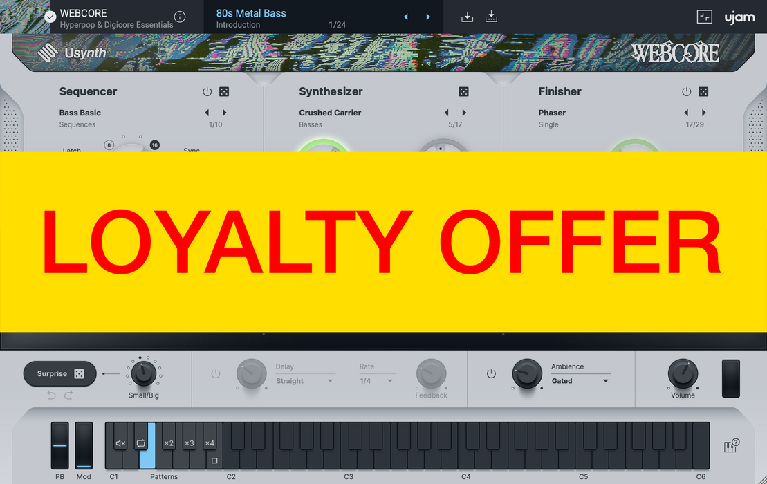 UJAM WEBCORE Loyalty Offer