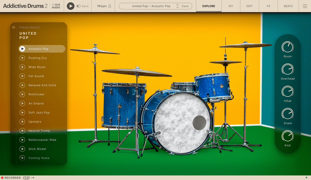 XLN Audio Addictive Drums 2: United Pop ADpak