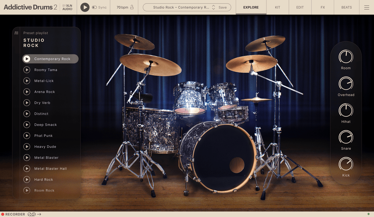 XLN Audio Addictive Drums 2: Studio Rock ADpak
