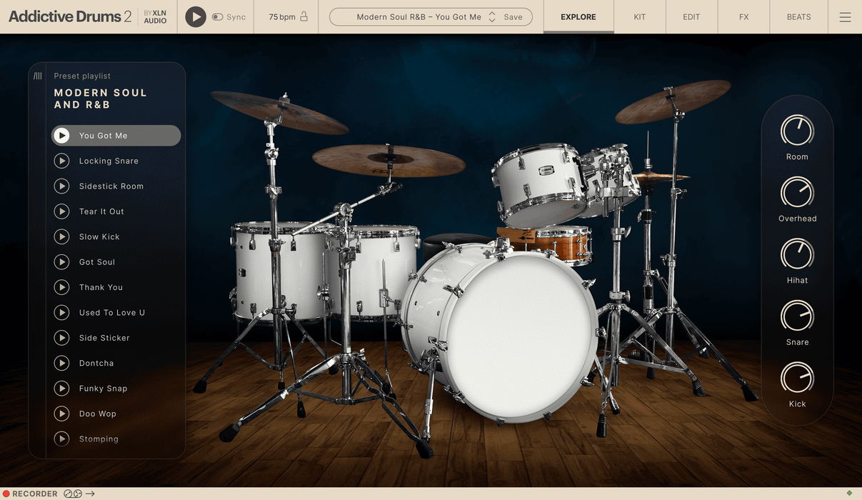 XLN Audio Addictive Drums 2: Modern Soul and R&B ADpak