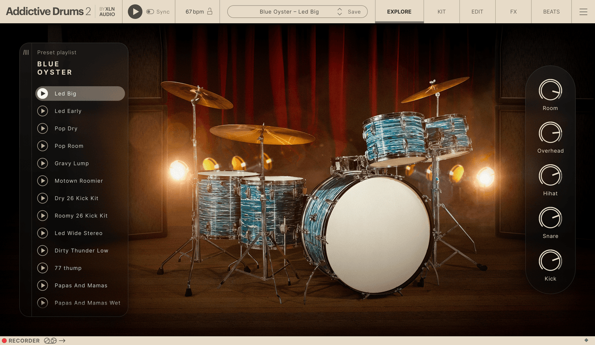 XLN Audio Addictive Drums 2: Blue Oyster ADpak