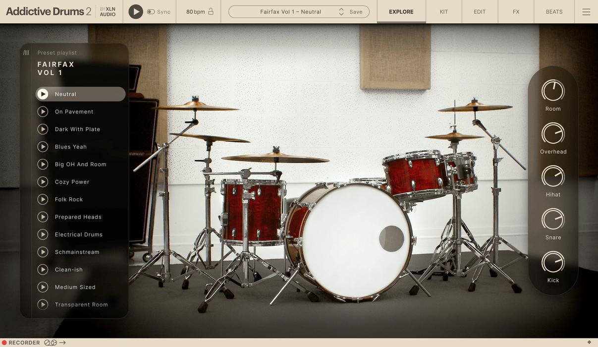 XLN Audio Addictive Drums 2: Fairfax Vol. 1 ADpak