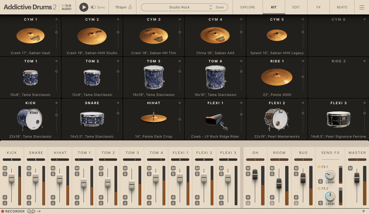 XLN Audio Addictive Drums 2: Studio Rock ADpak