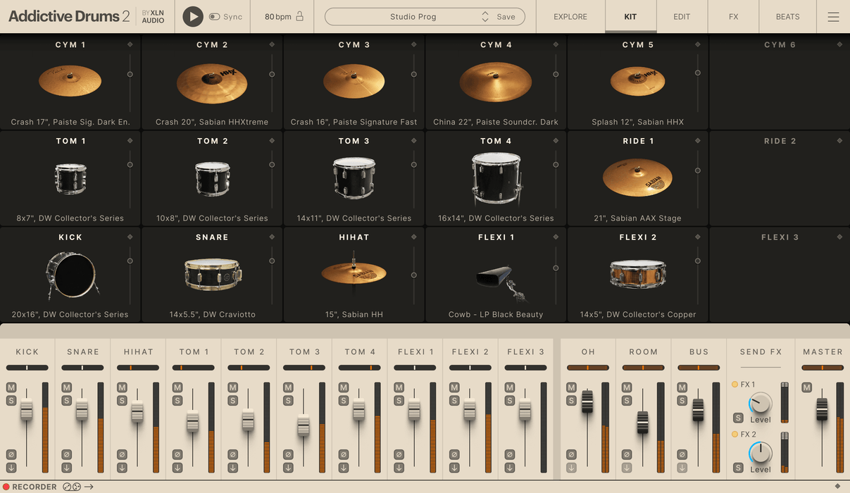 XLN Audio Addictive Drums 2: Studio Prog ADpak
