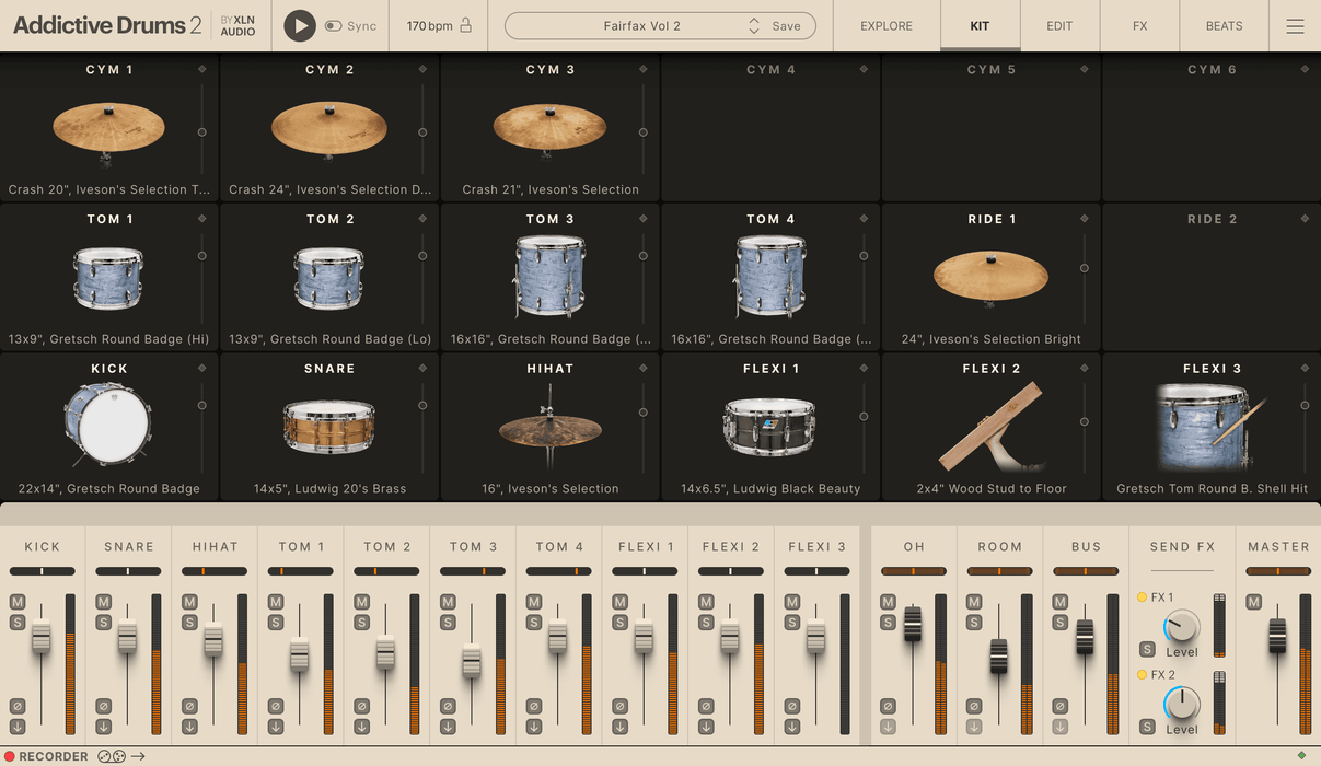 XLN Audio Addictive Drums 2: Fairfax Vol. 2 ADpak
