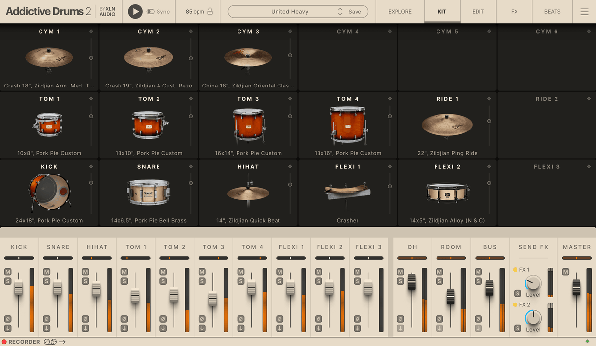 XLN Audio Addictive Drums 2: United Heavy ADpak