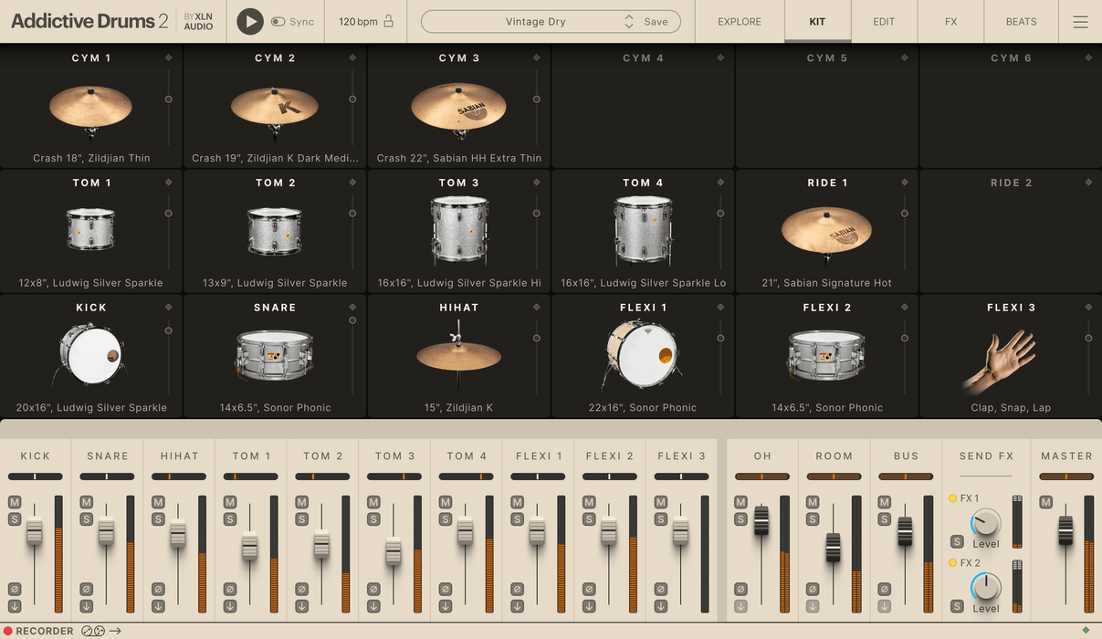 XLN Audio Addictive Drums 2: Vintage Dry ADpak