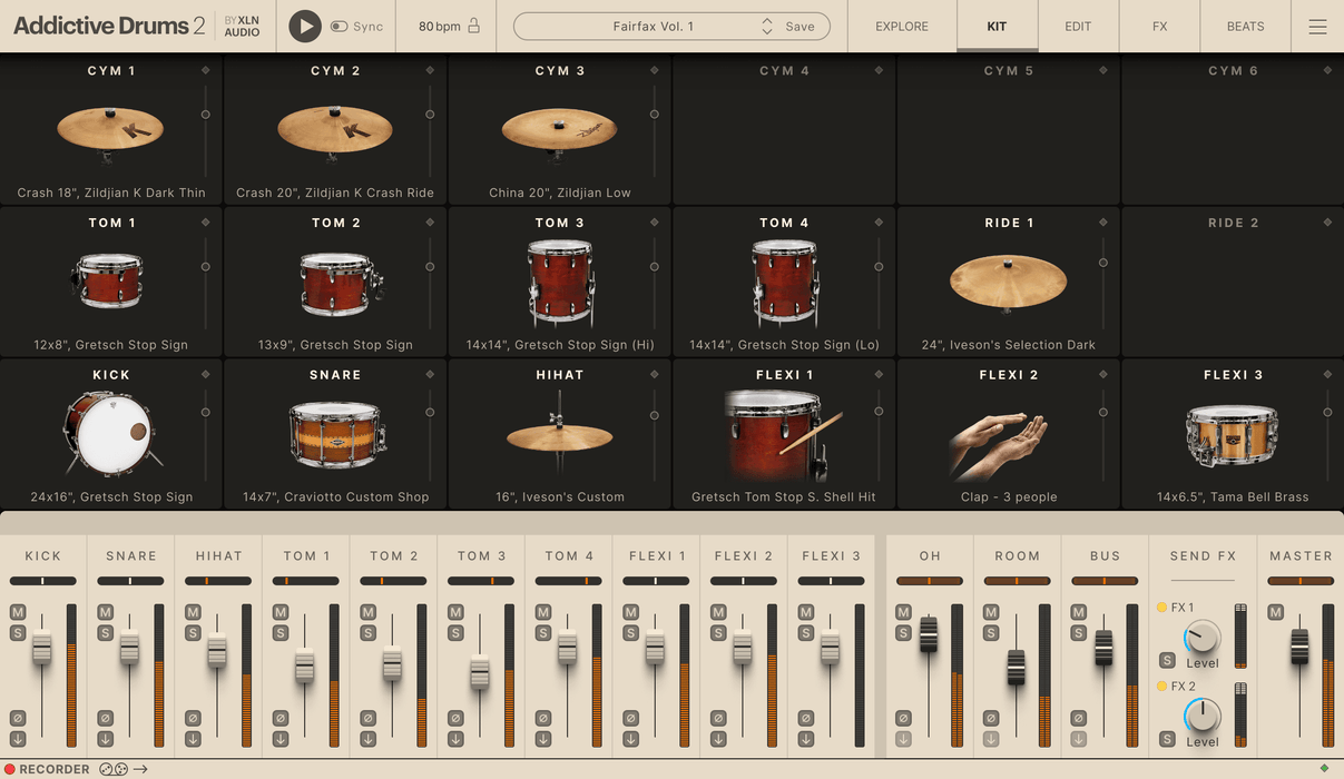 XLN Audio Addictive Drums 2: Fairfax Vol. 1 ADpak