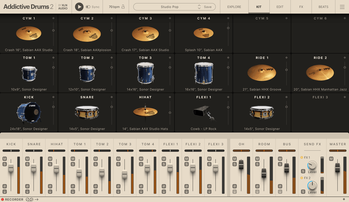 XLN Audio Addictive Drums 2: Studio Pop ADpak