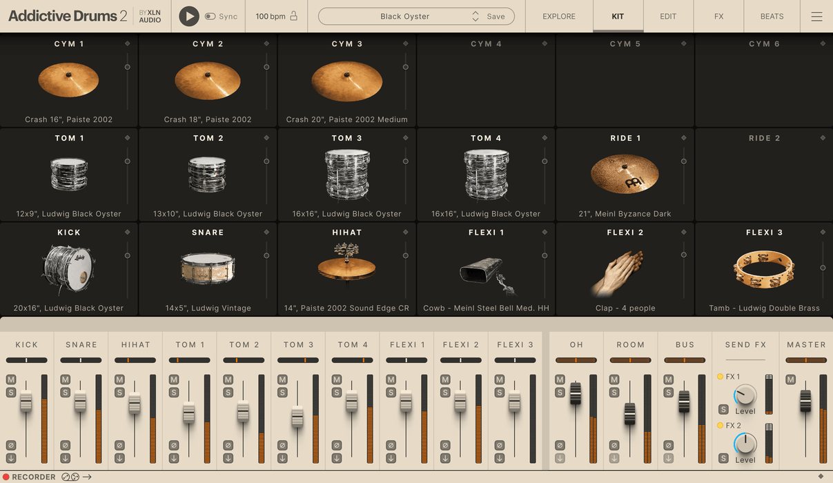 XLN Audio Addictive Drums 2: Black Oyster ADpak