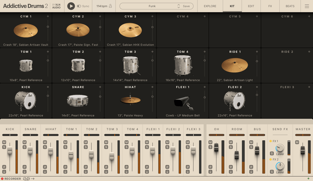 XLN Audio Addictive Drums 2: Funk ADpak