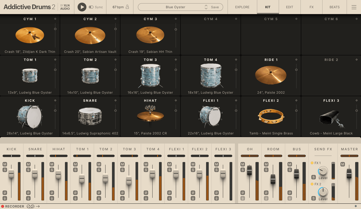 XLN Audio Addictive Drums 2: Blue Oyster ADpak