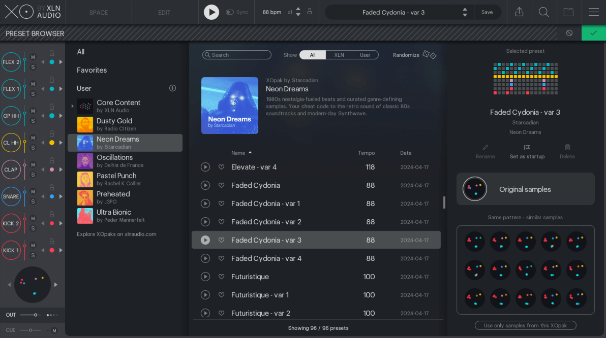 XLN Audio XOpak: Neon Dreams