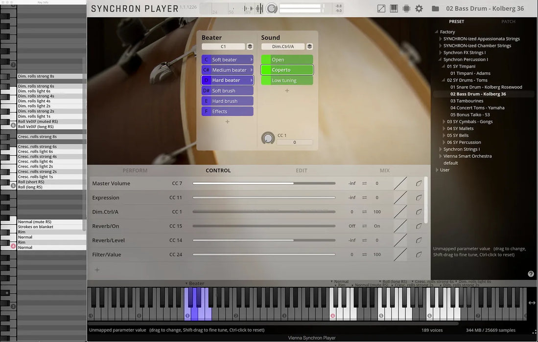 Vienna Symphonic Library Synchron Percussion I (Standard Library)