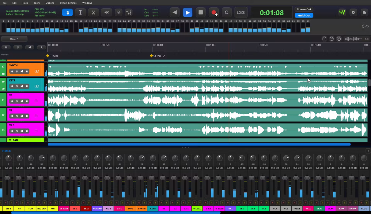 Waves Tracks Live